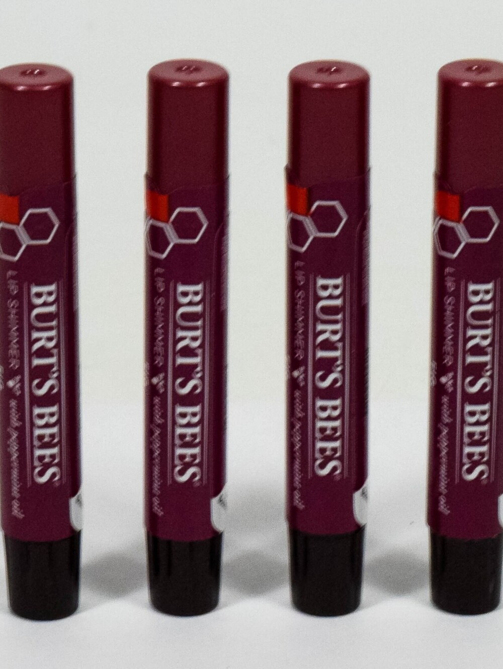 4 Burts Bees LIP SHIMMER 100% Natural FIG Moisturizing .09oz stick SEALED